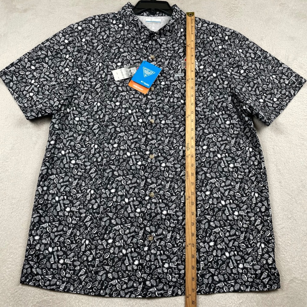 New Columbia Super Slack Tide Shirt Men Large Ohio State Buckeyes PFG Buton Up - Picture 7 of 11